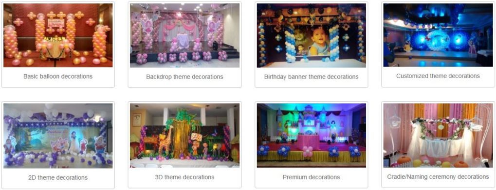 Birthday party balloon decorators bangalore