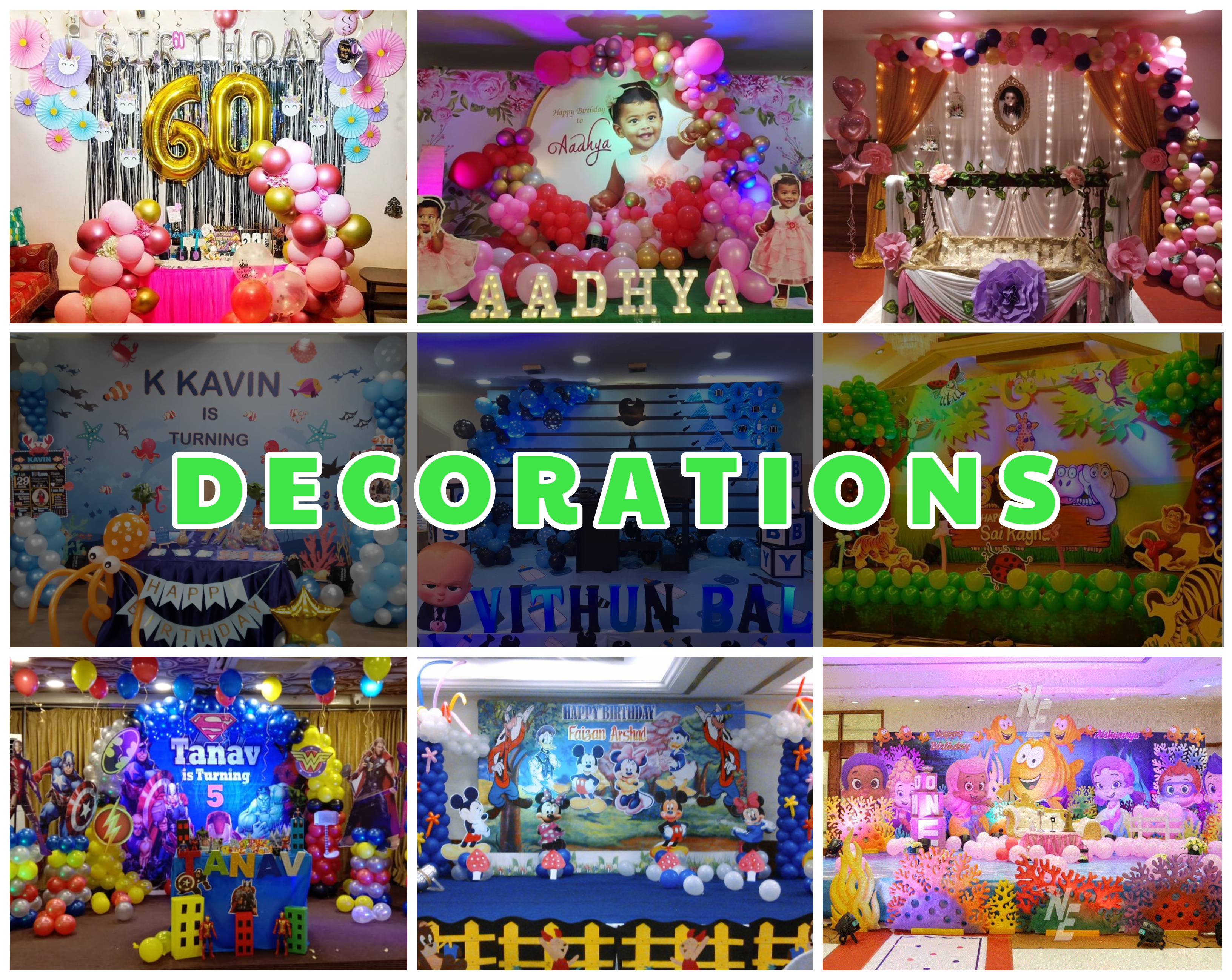 Birthday party decorations Bangalore