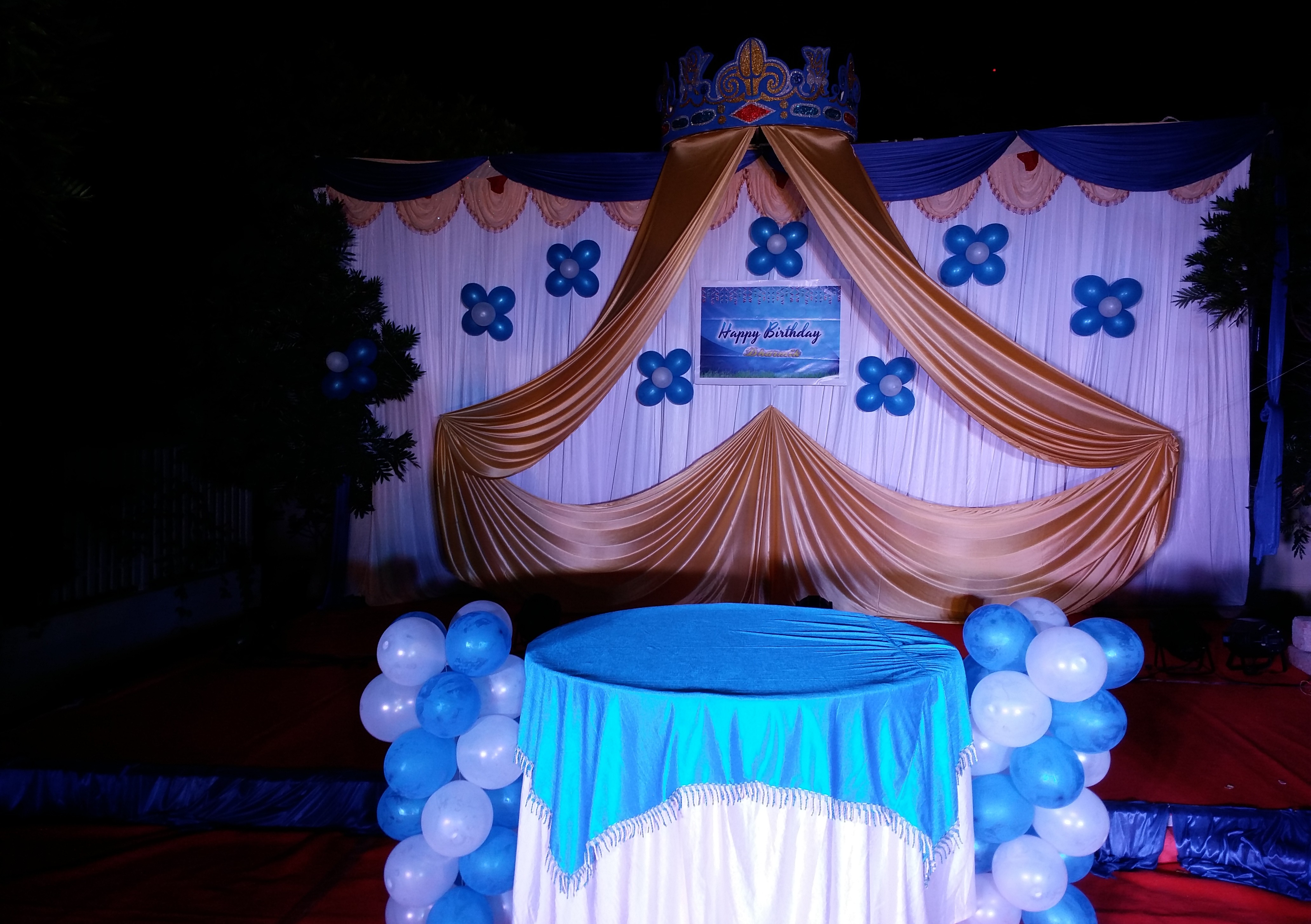 crown theme birthday decoration bangalore