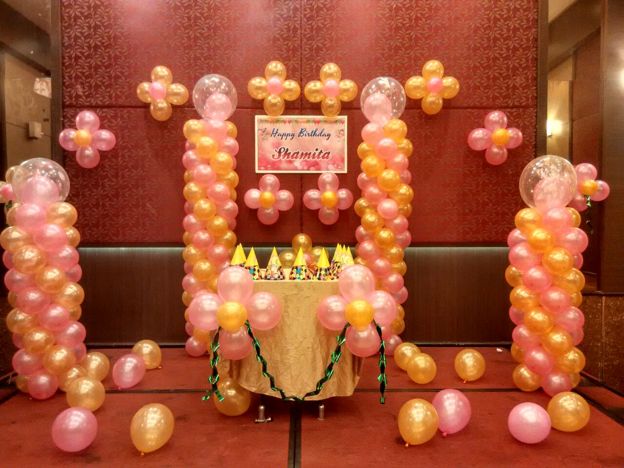 simple balloon decoration bangalore Best Birthday Party Organisers