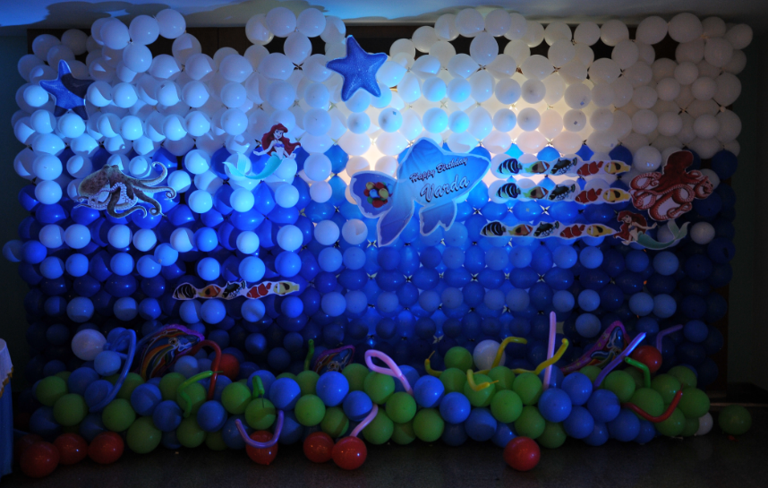 underwater theme balloon decoration - Catering services Bangalore