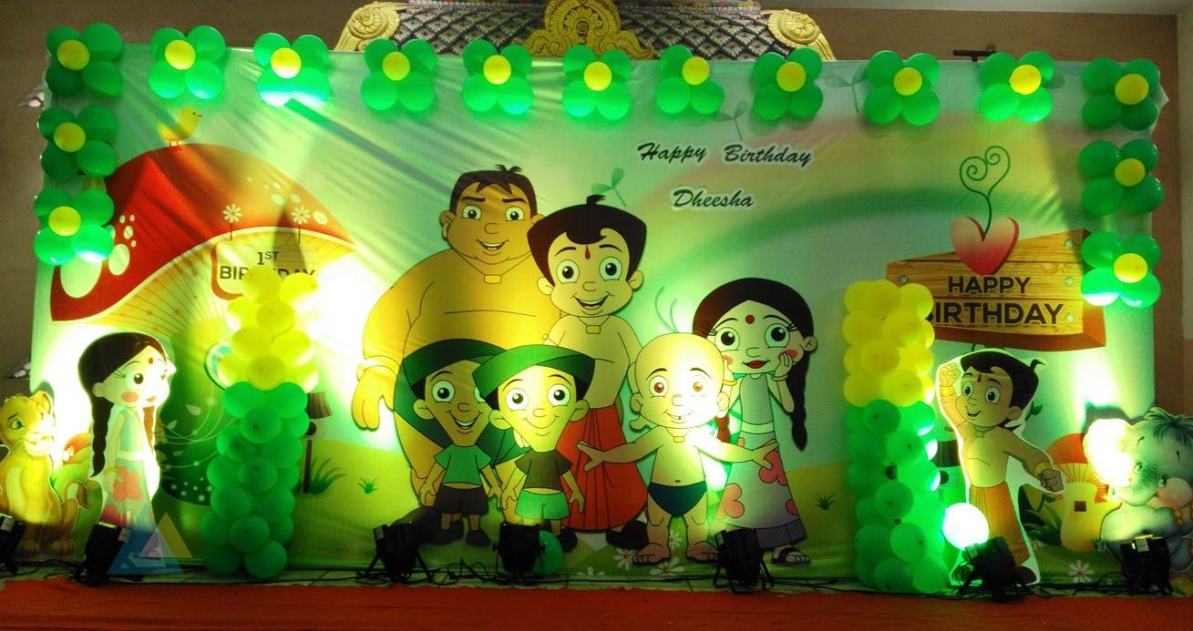 choto bheem theme birthday decoration