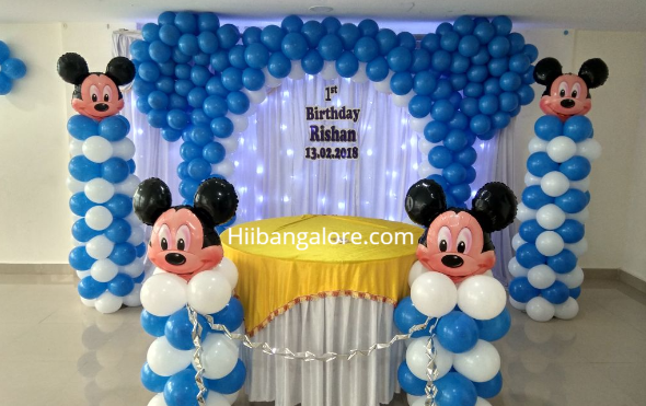 Mickey mouse theme balloon decorators Bangalore