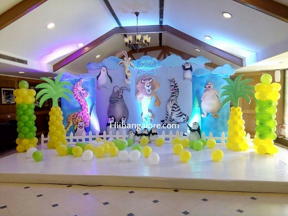 madagaskar theme birthday party banaglore