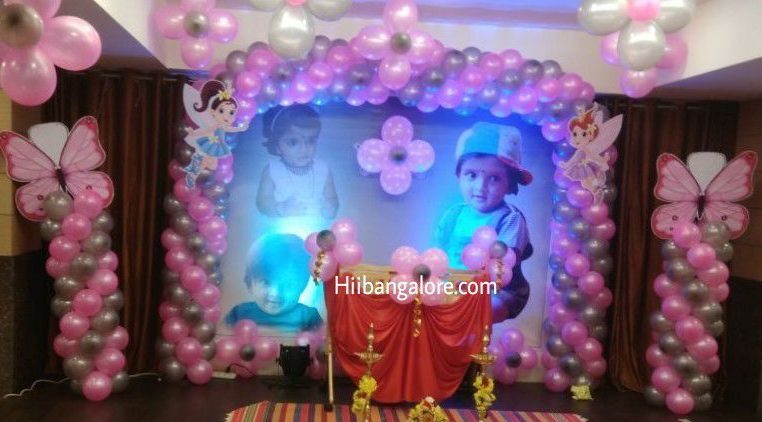 Fairy tales theme banner birthday party balloon decorators Bangalore