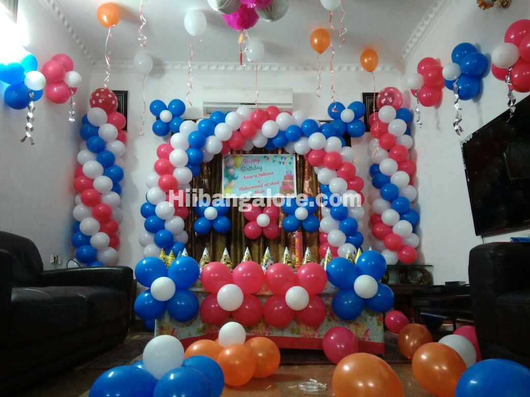 simple balloon decoration for birthday  party  