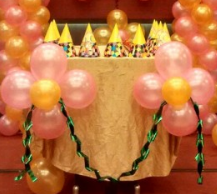 Cake table balloon decoration Bangalore