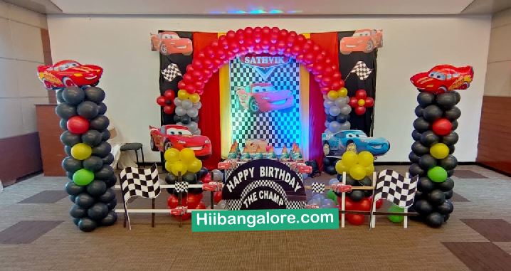 Disney cars theme birthday party decoration Bangalore
