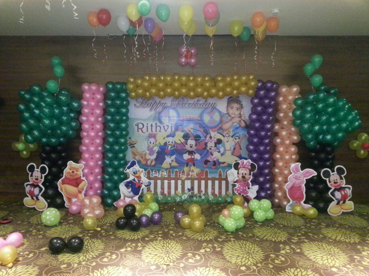 Disney combo theme customized balloon decorators Bangalore
