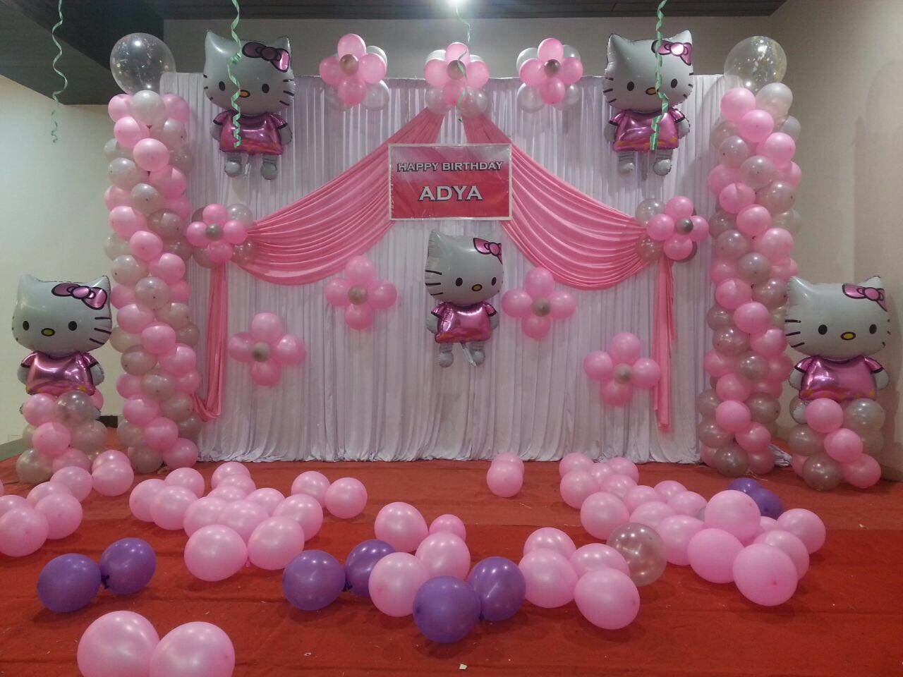 Hello kitty theme balloon decorators Bangalore