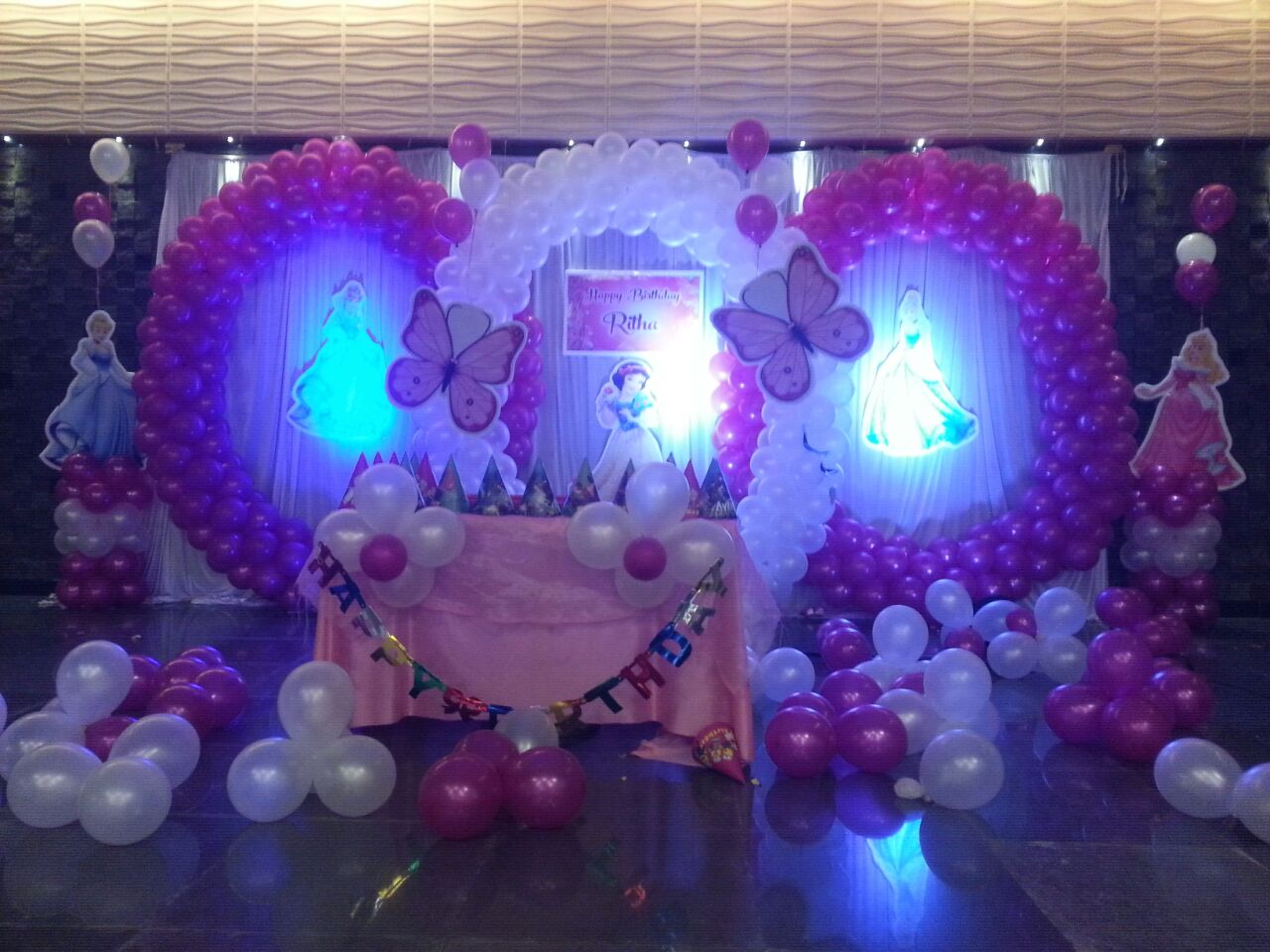 Princess theme customized balloon decorators Bangalore