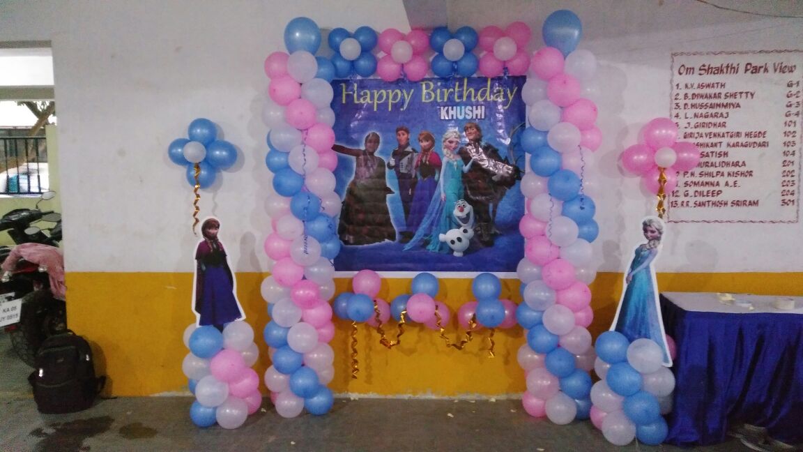 frozen theme birthday decorators in bangalore