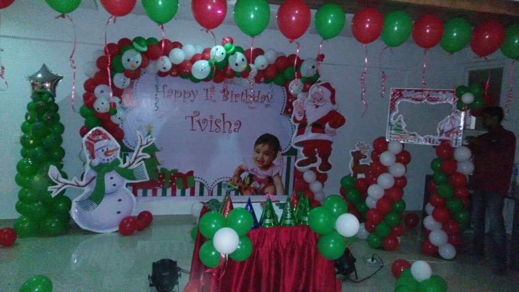 Christmas theme birthday decoration Catering services in Bangalore