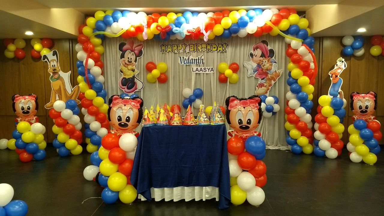 Mickey mouse theme Birthday party balloon decorators Bangalore