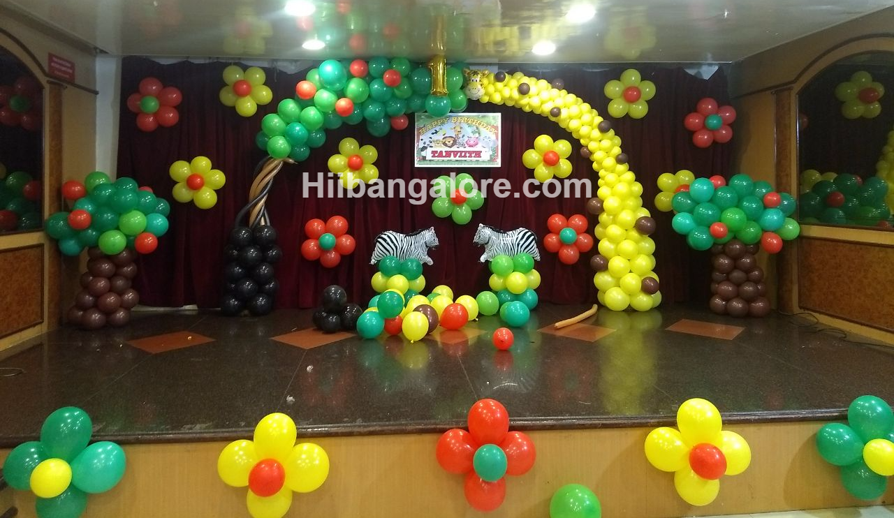 Jungle theme customized balloon decorators Bangalore