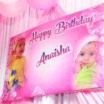 Name board for birthday party balloon decoration Bangalore