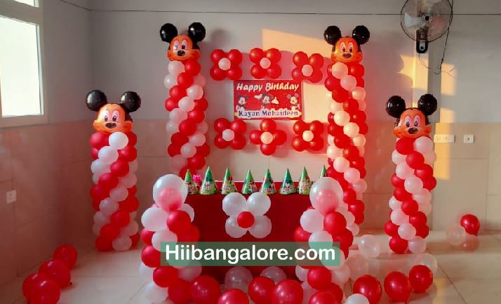 Simple mickey mouse balloon decorators Bangalore