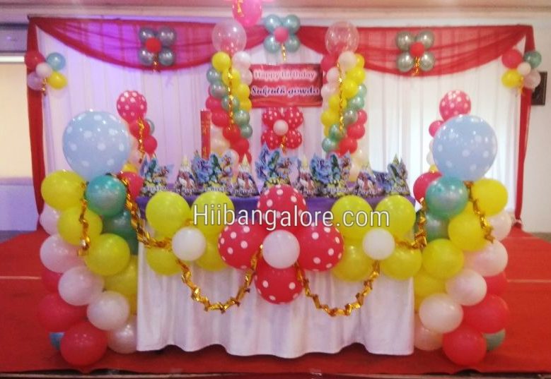 Colorful birthday party balloon decorators Bangalore