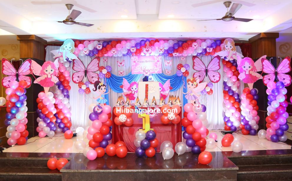 Elegant baby fairy theme balloon decorators Bangalore