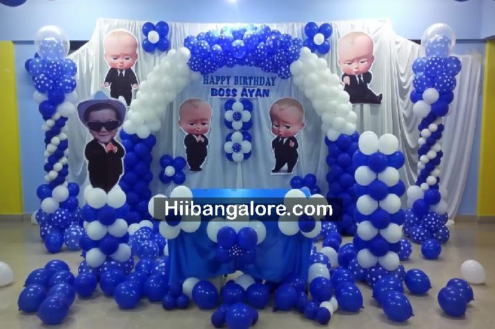 Boss baby theme balloon decorators Bangalore