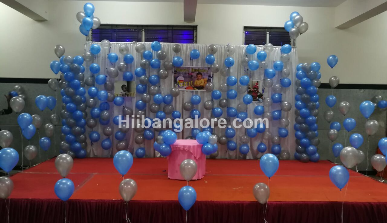Bubble theme birthday party balloon decorators Bangalore