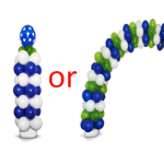 Balloon decoration pillars and arc