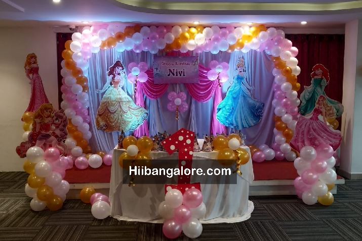 Princess theme balloon decorators Bangalore