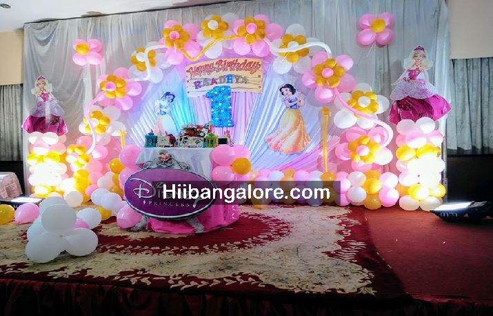 Disney princess theme balloon decorators Bangalore
