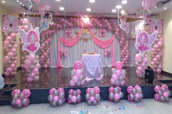 Backdrop theme Birthday party balloon decorators in Bangalore