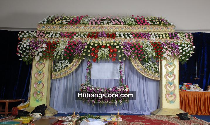 Golden cradle ceremony theme decoration bangalore