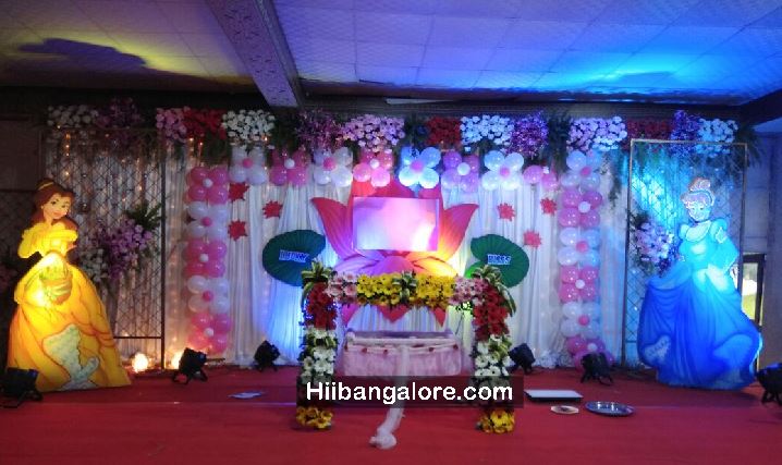 Cradle ceremony flower decoration Bnagalore
