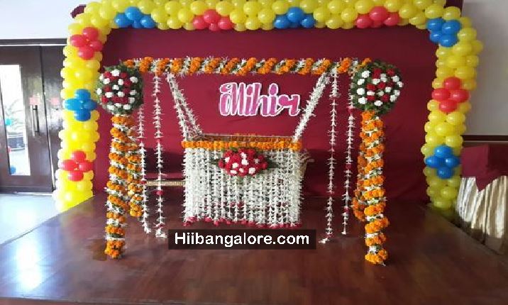 Cradle ceremony decorators bangalore