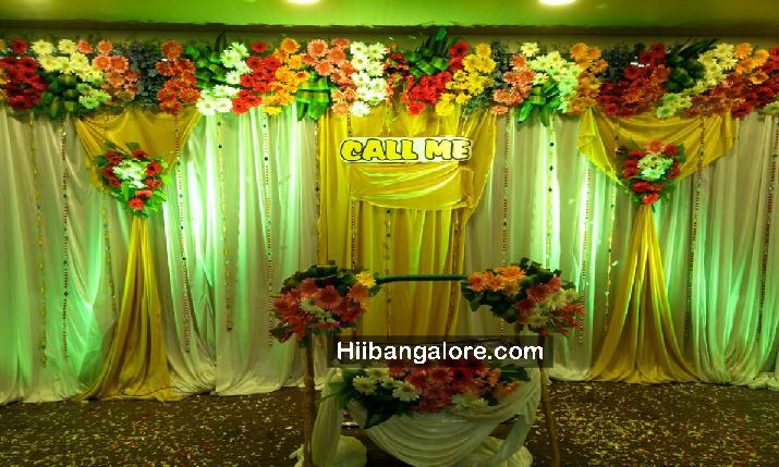 basic cradle ceremony flower decoration Bnagalore