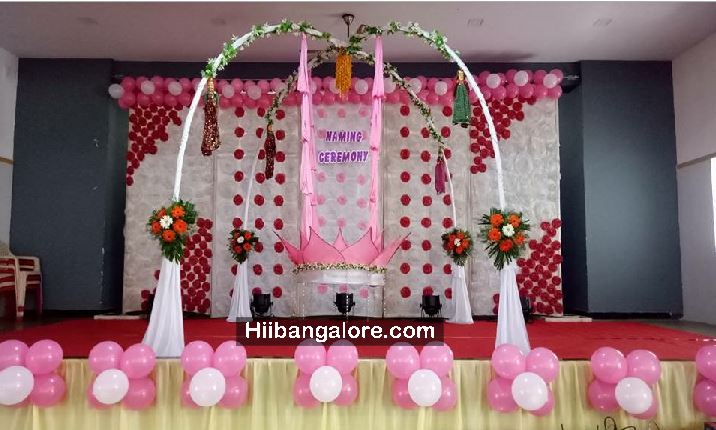 Lotus theme cradle ceremony decoration Bangalore