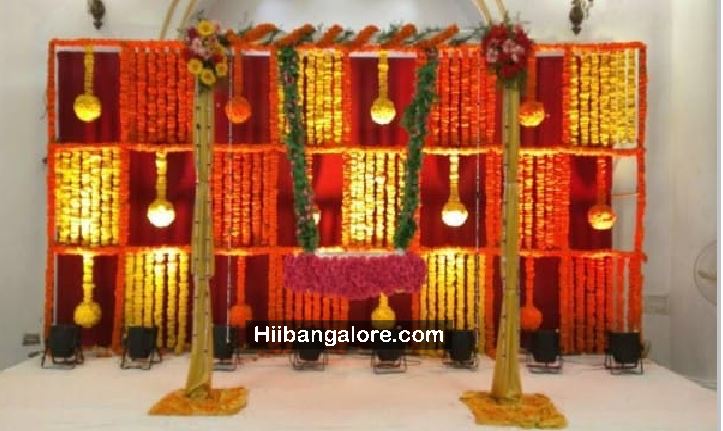 Marigold theme flower decorators bangalore