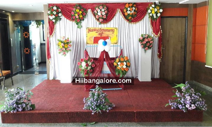 Simple cradle ceremony decoration Bnagalore