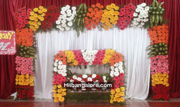 Cradle ceremony theme flower decoration Bangalore