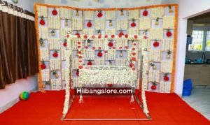 Cradle ceremony flower decoration