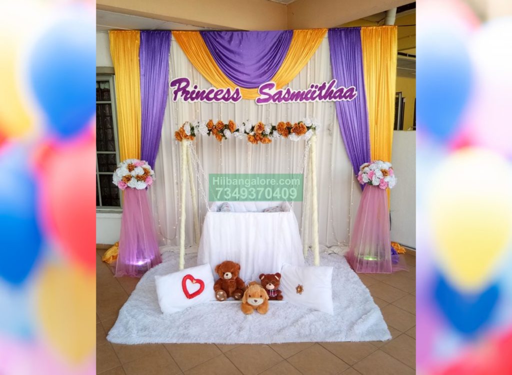 Basic naming ceremony decoration at home Catering services in