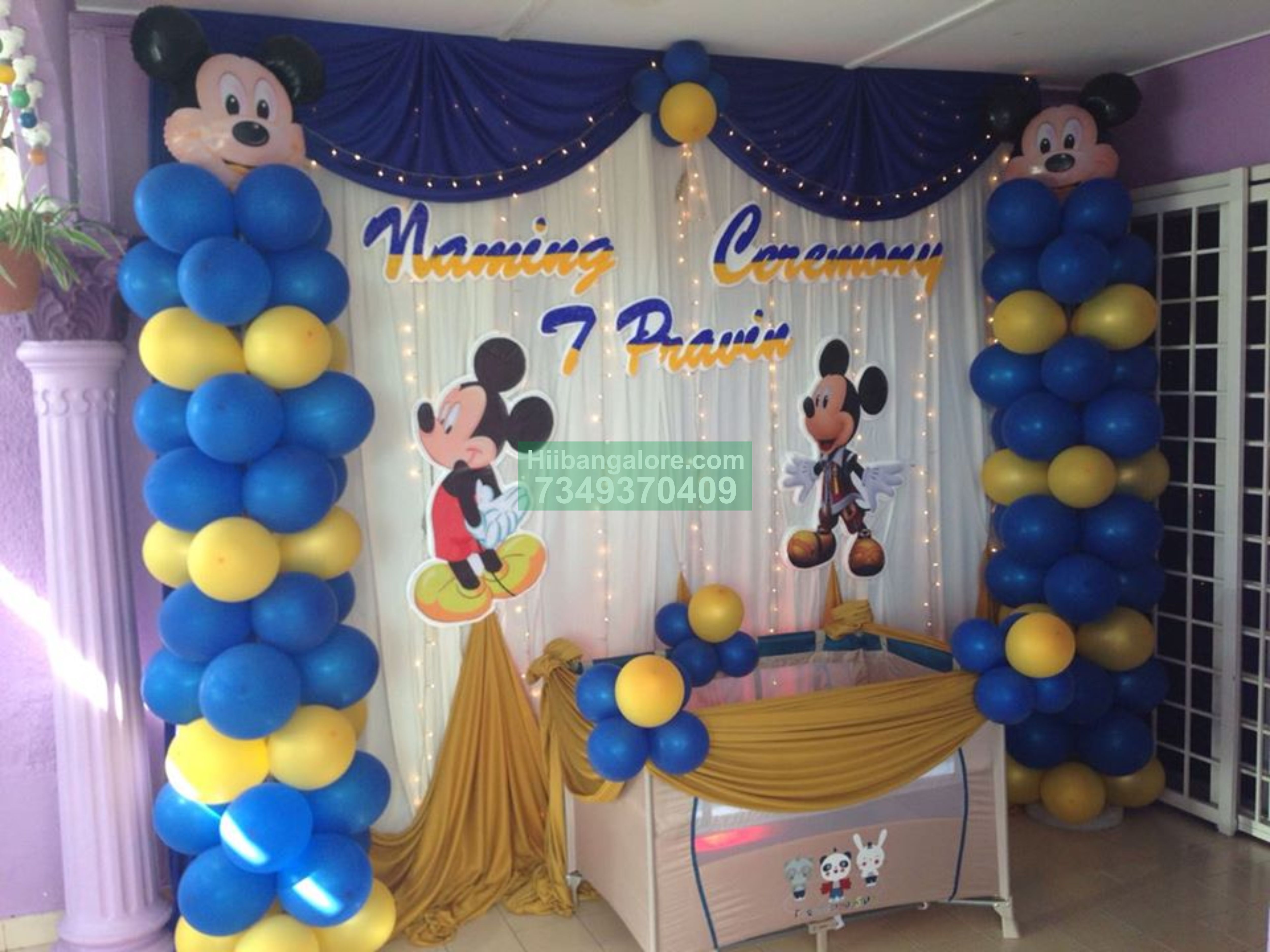 Mickey mouse theme naming ceremony decoration - Catering services in ...