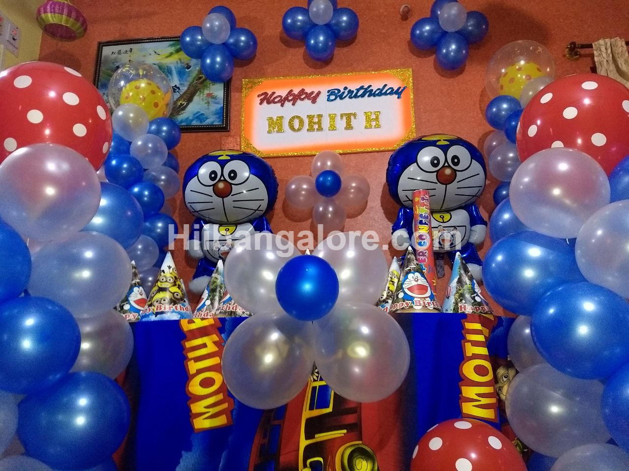 simple doraman theme decoration bangalore