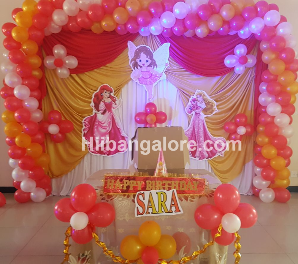 Princess theme birthday decoration bangalore  