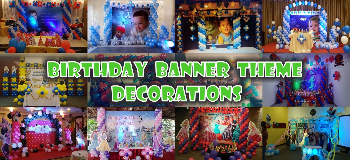 Banner theme birthday decorators bangalore