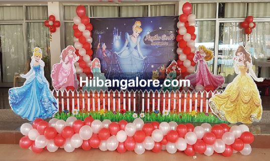 outdoor princess theme balloon decorations bangalore