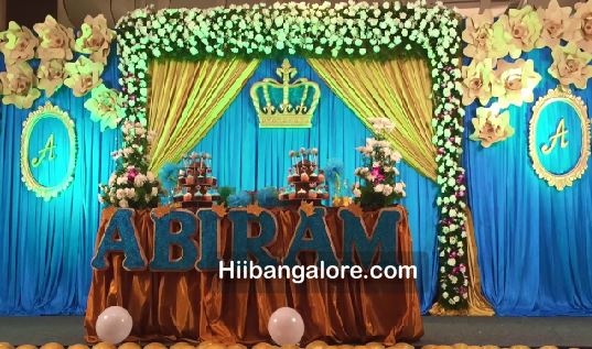 floral prince theme balloon decoration bangalore