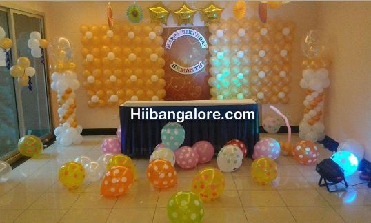 stars theme royal prince balloon decorations bangalore