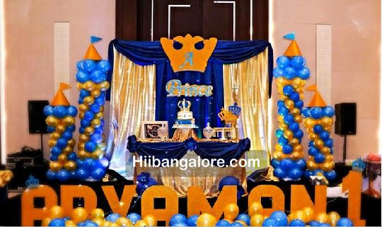 prince palace theme balloon decorations bangalore