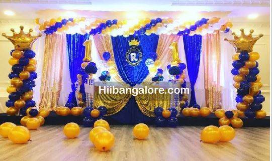 Royal crown prince theme balloon decorations bangalore