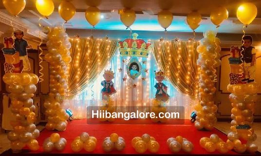 royal golden prince theme balloon decorations bangalore