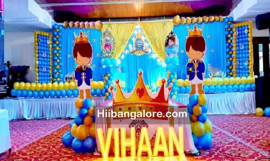premium baby prince theme balloon decorations bangalore